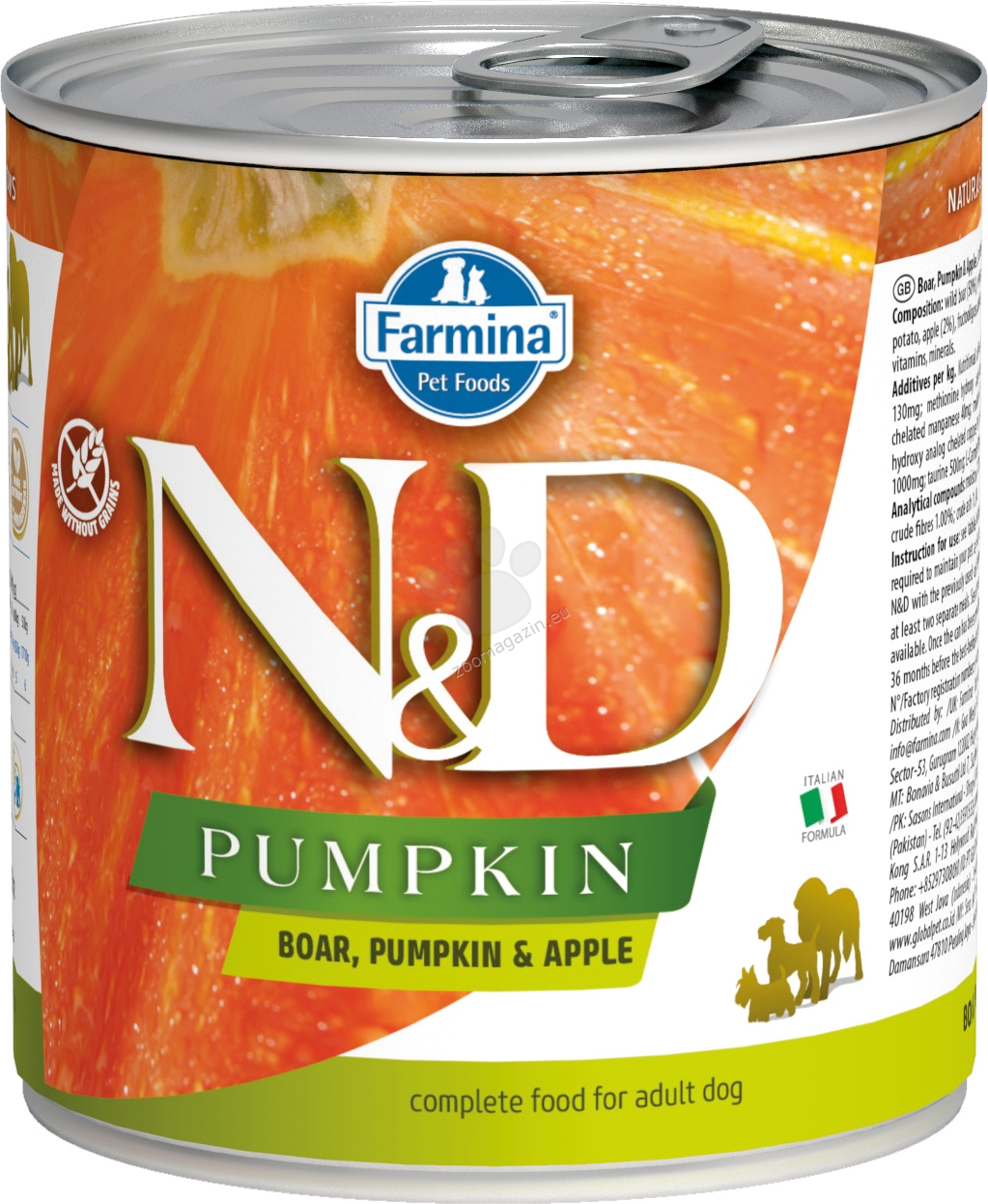 N&D Can Dog Boar & Pumpkin, apple 